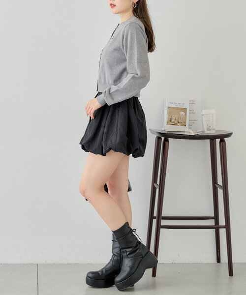 Chico（チコ）の「【SET ITEM】配色ボタンコンパクトカーデセット（カーディガン/ボレロ・レディース・レッド/グレー/ブラック/アイボリー・FREE）」の13枚目の写真