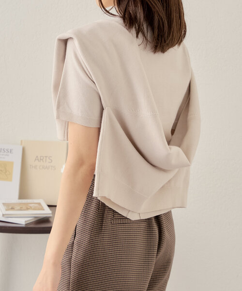 Chico（チコ）の「【SET ITEM】配色ボタンコンパクトカーデセット（カーディガン/ボレロ・レディース・レッド/グレー/ブラック/アイボリー・FREE）」の16枚目の写真