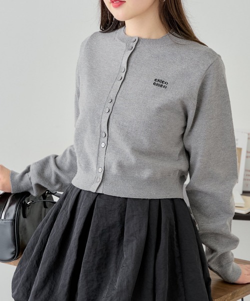 Chico（チコ）の「【SET ITEM】配色ボタンコンパクトカーデ