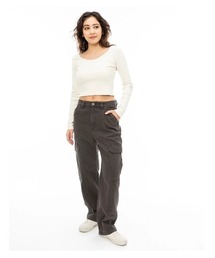 BILLABONG レディース WALL TO WALL ロングパンツ 【2024年秋冬モデル】/ビラボンミリタリーライクコットンツイルパンツ