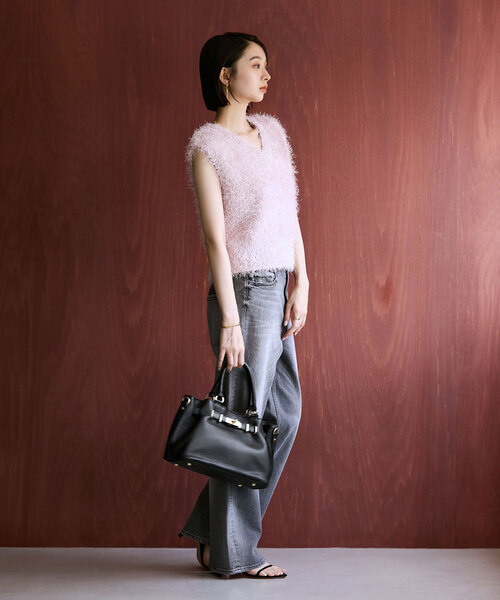 La TOTALITE(ラトータリテ)の「【MILOS/ミロス】金具付きトートバッグ(トートバッグ・レディース・ブラック/ベージュ系その他・FREE)」の3枚目の写真