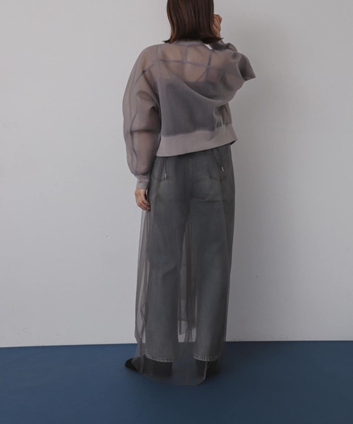 SENSE OF PLACE by URBAN RESEARCH(センスオブプレイスバイアーバンリサーチ)の「チュールレイヤードキャミワンピース(ワンピース・レディース・アイボリー/ブラウン/チャコールグレー・ONE)」の10枚目の写真