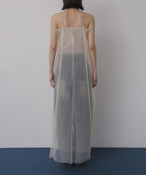 SENSE OF PLACE by URBAN RESEARCH(センスオブプレイスバイアーバンリサーチ)の「チュールレイヤードキャミワンピース(ワンピース・レディース・アイボリー/ブラウン/チャコールグレー・ONE)」の18枚目の写真