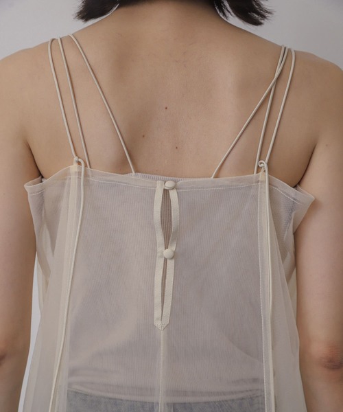 SENSE OF PLACE by URBAN RESEARCH(センスオブプレイスバイアーバンリサーチ)の「チュールレイヤードキャミワンピース(ワンピース・レディース・アイボリー/ブラウン/チャコールグレー・ONE)」の19枚目の写真