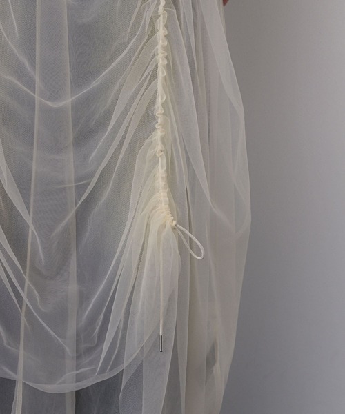 SENSE OF PLACE by URBAN RESEARCH(センスオブプレイスバイアーバンリサーチ)の「チュールレイヤードキャミワンピース(ワンピース・レディース・アイボリー/ブラウン/チャコールグレー・ONE)」の21枚目の写真