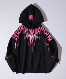 Psychedelic ZIP dark sweat hoodie / ZIP闇系パーカー unisex