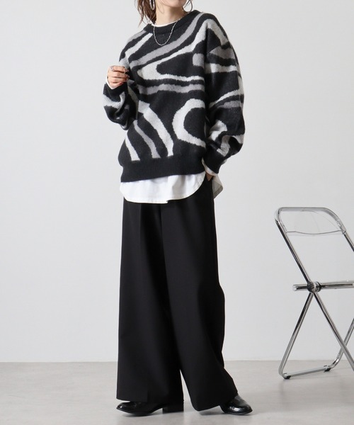 Jungle Storm(ジャングルストーム)の「Marble crew neck sweater / マーブルクルーネックセーター UNISEX(ニット/セーター・メンズ・ブラック/ブルー/イエロー・M/L)」の14枚目の写真