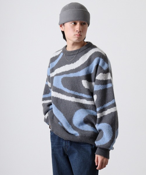 Jungle Storm(ジャングルストーム)の「Marble crew neck sweater / マーブルクルーネックセーター UNISEX(ニット/セーター・メンズ・ブラック/ブルー/イエロー・M/L)」の20枚目の写真