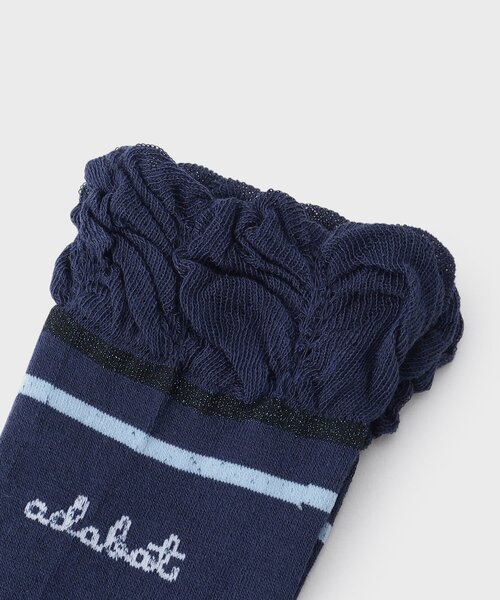 adabat（アダバット）の「フレンチデザイン ニーハイソックス（ソックス/靴下・レディース・ネイビー/グレー・00）」の4枚目の写真