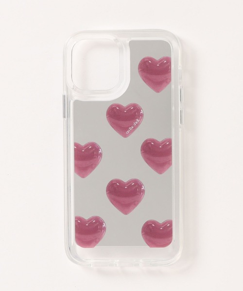 セール】ぷっくり ハート ミラー iPhone ケース（スマホケース/カバー