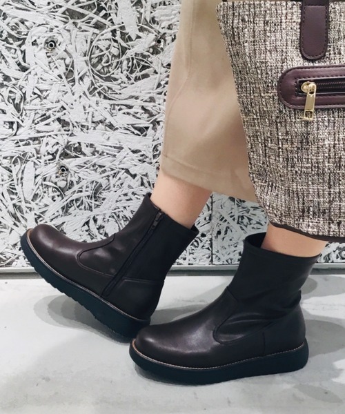 HEAL ME（ヒールミー）の「HEAL ME ヒールミー レディース ストレッチブーツ【幅広3E/滑りにくい/暖か裏起毛】 224414（ブーツ・レディース・ベージュ系その他/ブラウン/ブラック・24.0cm/23.5cm/23.0cm/22.5cm/25.5cm/25.0cm/24.5cm）」の8枚目の写真