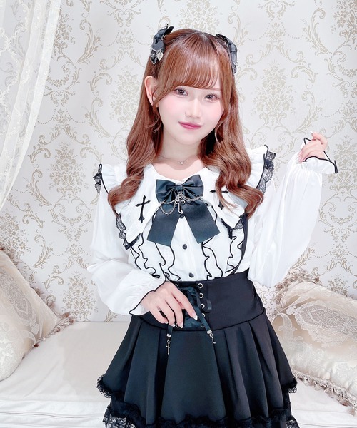 MA*RS（アメーバーマーズ）の「クロス刺繍メローブラウス（シャツ