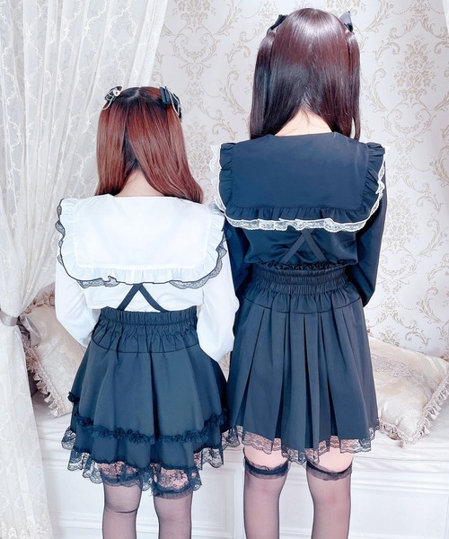 MA*RS（アメーバーマーズ）の「クロス刺繍メローブラウス（シャツ/ブラウス・レディース・ホワイト/ブラック×ホワイト/ブラック・FREE）」の19枚目の写真