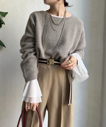 DouDou | ファーウールプルオーバー(ニット/セーター)