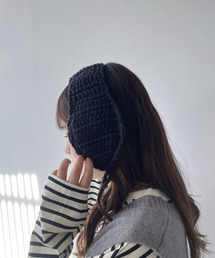 AS KNOW AS plus（アズノゥアズプラス）の「耳あて ポンポンニットイヤーマフ（イヤーマフ）」