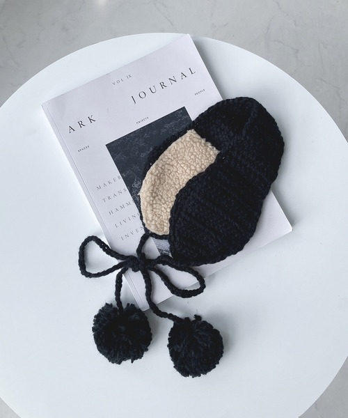 AS KNOW AS plus（アズノゥアズプラス）の「耳あて ポンポンニットイヤーマフ（イヤーマフ・レディース・ブラック/アイボリー/グレー/レッド・FREE）」の18枚目の写真