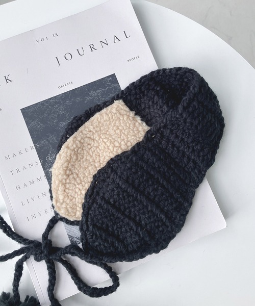 AS KNOW AS plus（アズノゥアズプラス）の「耳あて ポンポンニットイヤーマフ（イヤーマフ・レディース・ブラック/アイボリー/グレー/レッド・FREE）」の20枚目の写真