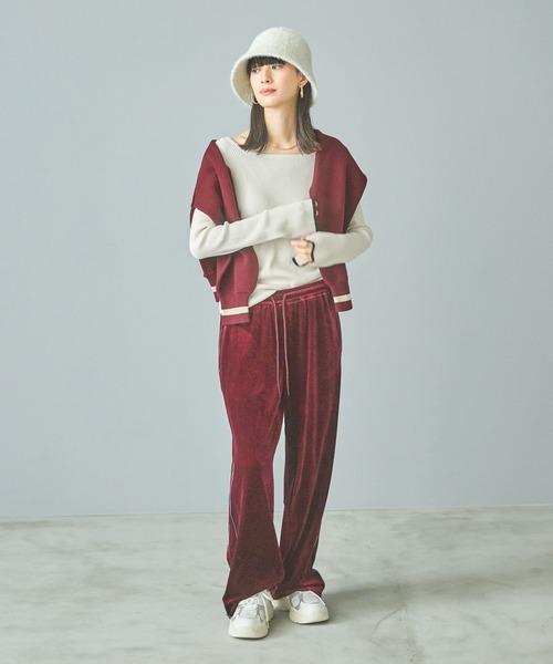 LAKOLE（ラコレ）の「ベロアトラックパンツ / 151771（その他パンツ・レディース・ブラック/グレー/グリーン/ボルドー・FREE）」の8枚目の写真