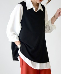 and it_ | 梨地ペプラムプルオーバーベスト(ベスト)