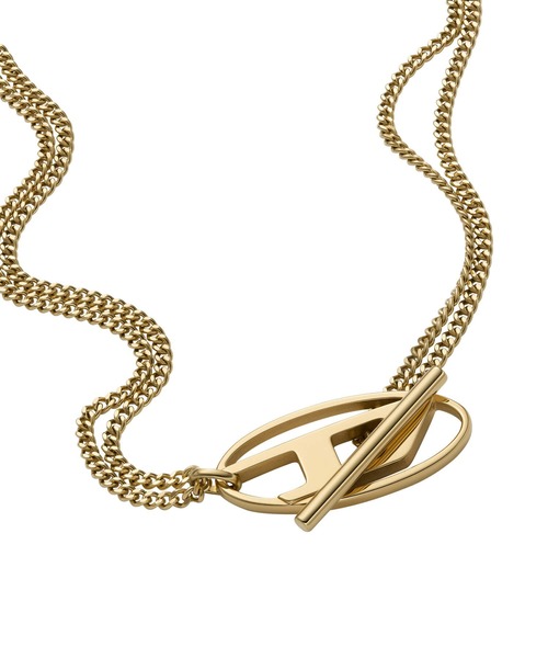 DIESEL(ディーゼル)の「ディーゼル アクセサリー ユニセックス ネックレス DX1567710(ネックレス・メンズ・GOLD ・FREE)」の1枚目の写真