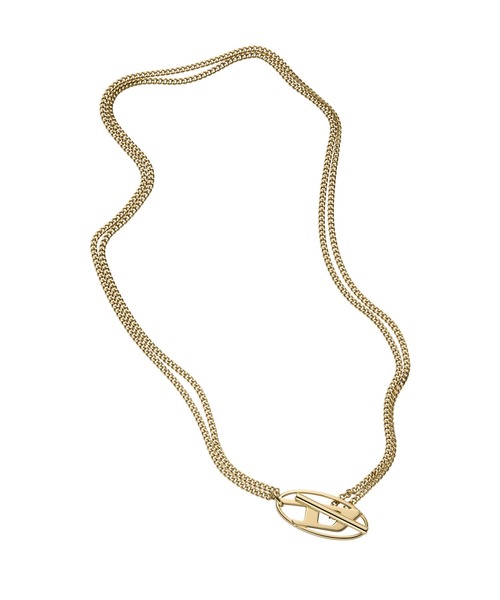 DIESEL(ディーゼル)の「ディーゼル アクセサリー ユニセックス ネックレス DX1567710(ネックレス・メンズ・GOLD ・FREE)」の2枚目の写真