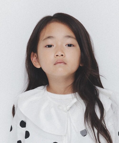 BRANSHES(ブランシェス)の「【b.+A 】金子綾/チュール付き付け襟(付け襟・キッズ・ブラック/オフホワイト・L/M)」の5枚目の写真