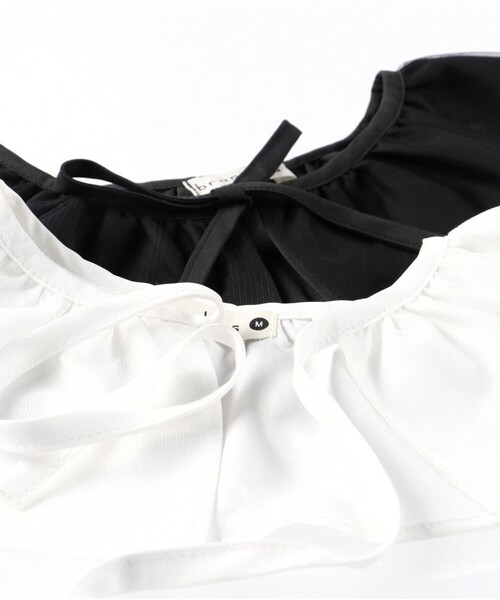 BRANSHES(ブランシェス)の「【b.+A 】金子綾/チュール付き付け襟(付け襟・キッズ・ブラック/オフホワイト・L/M)」の7枚目の写真