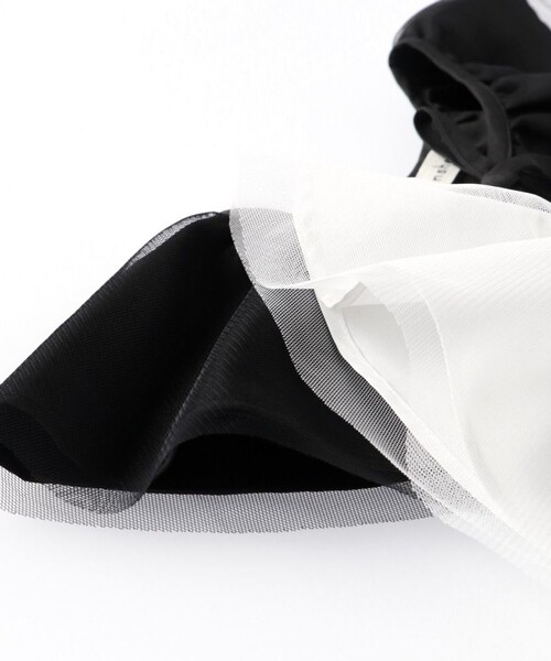 BRANSHES(ブランシェス)の「【b.+A 】金子綾/チュール付き付け襟(付け襟・キッズ・ブラック/オフホワイト・L/M)」の8枚目の写真