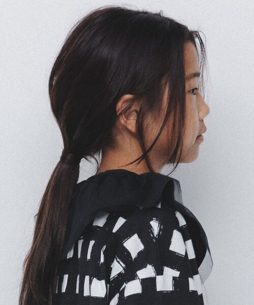 BRANSHES(ブランシェス)の「【b.+A 】金子綾/チュール付き付け襟(付け襟・キッズ・ブラック/オフホワイト・L/M)」の12枚目の写真