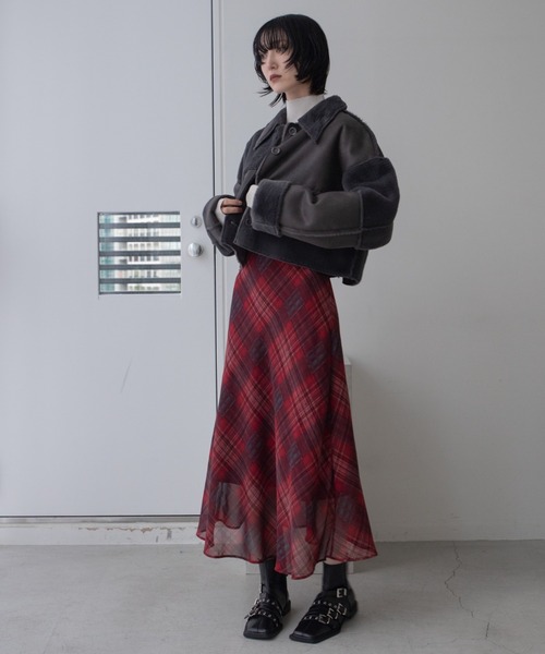 VACANCY（ヴァカンシー）の「チェックキャミワンピース（ワンピース・レディース・レッド/ブラック/ブルー・FREE）」の15枚目の写真