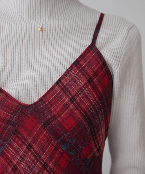 VACANCY（ヴァカンシー）の「チェックキャミワンピース（ワンピース・レディース・レッド/ブラック/ブルー・FREE）」の11枚目の写真