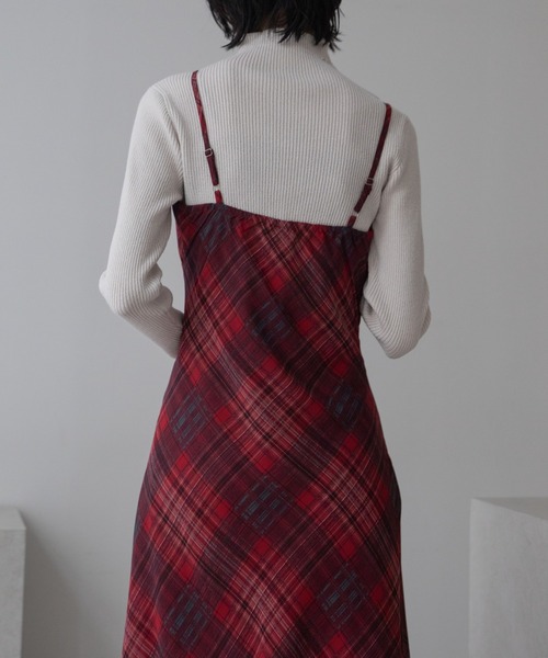 VACANCY（ヴァカンシー）の「チェックキャミワンピース（ワンピース・レディース・レッド/ブラック/ブルー・FREE）」の10枚目の写真