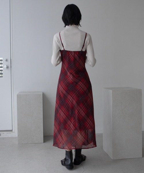 RED VALENTINO キャミソール ワンピース WEB限定】クレープサテン ティアードキャミソールワンピース