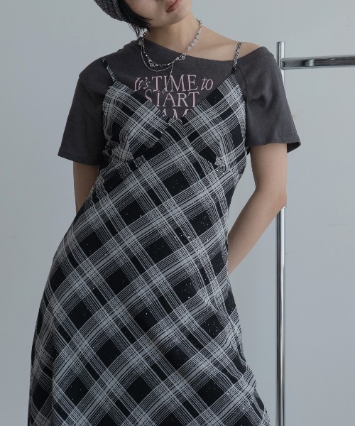 セール】チェックキャミワンピース（ワンピース）｜VACANCY