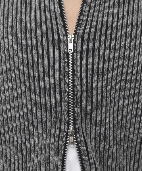 3.3 Field Trip （3.3フィールドトリップ）の「3.3 Field Trip／ピグメントZIPニット（カーディガン/ボレロ・メンズ・ブラック/ダークブラウン・MEDIUM/LARGE）」の12枚目の写真