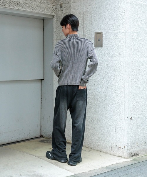 3.3 Field Trip （3.3フィールドトリップ）の「3.3 Field Trip／ピグメントZIPニット（カーディガン/ボレロ・メンズ・ブラック/ダークブラウン・MEDIUM/LARGE）」の4枚目の写真