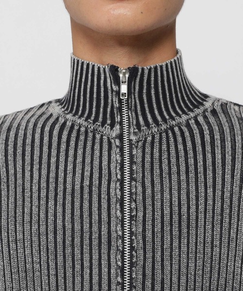 3.3 Field Trip （3.3フィールドトリップ）の「3.3 Field Trip／ピグメントZIPニット（カーディガン/ボレロ・メンズ・ブラック/ダークブラウン・MEDIUM/LARGE）」の9枚目の写真