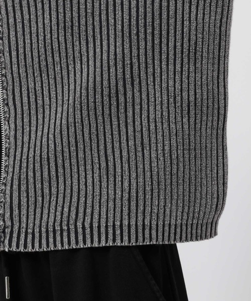 3.3 Field Trip （3.3フィールドトリップ）の「3.3 Field Trip／ピグメントZIPニット（カーディガン/ボレロ・メンズ・ブラック/ダークブラウン・MEDIUM/LARGE）」の11枚目の写真