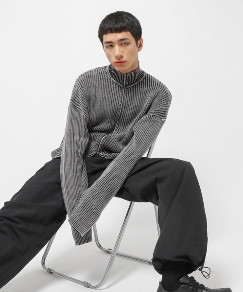 3.3 Field Trip （3.3フィールドトリップ）の「3.3 Field Trip／ピグメントZIPニット（カーディガン/ボレロ・メンズ・ブラック/ダークブラウン・MEDIUM/LARGE）」の20枚目の写真