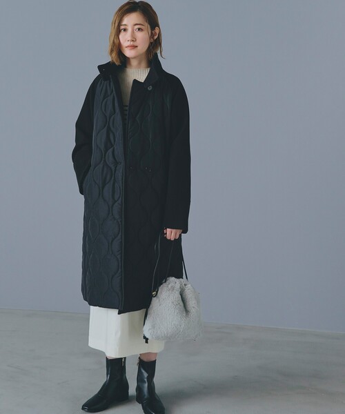 grove（グローブ）の「◆リサイクルエコファー巾着ショルダー（ショルダーバッグ・レディース・グレー/ブラウン系/ライトグレー・00）」の7枚目の写真