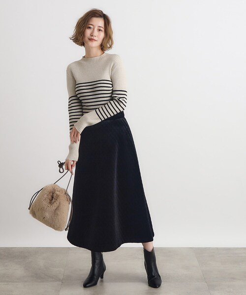 grove（グローブ）の「◆リサイクルエコファー巾着ショルダー（ショルダーバッグ・レディース・グレー/ブラウン系/ライトグレー・00）」の9枚目の写真