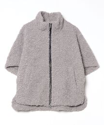 three dots ノーカラーボアジャケットアウター three dots｜スリードッツのジャケット/アウター通販 - ZOZOTOWN