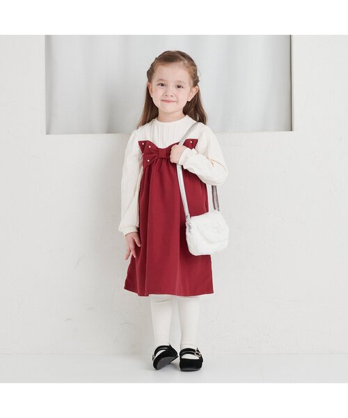 apres les cours（アプレレクール）の「パールリボンファーポシェット（ショルダーバッグ・キッズ・アイボリー・FREE）」の3枚目の写真