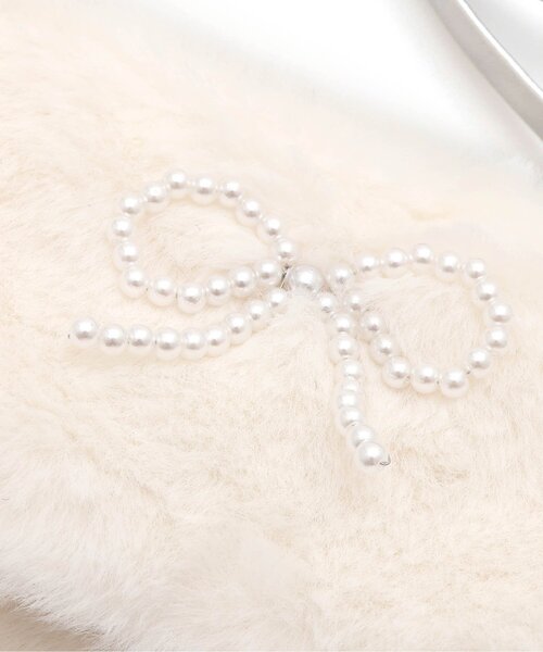 apres les cours（アプレレクール）の「パールリボンファーポシェット（ショルダーバッグ・キッズ・アイボリー・FREE）」の10枚目の写真