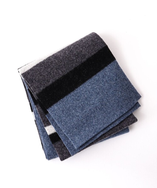 ROBERT MACKIE(ロバートマッキー)の「【ROBERT MACKIE/ロバート・マッキー】CROY MUFFLER 20 24AW(マフラー・メンズ・ブラウン系その他/ブルー系その他/レッド系その他・FREE)」の2枚目の写真