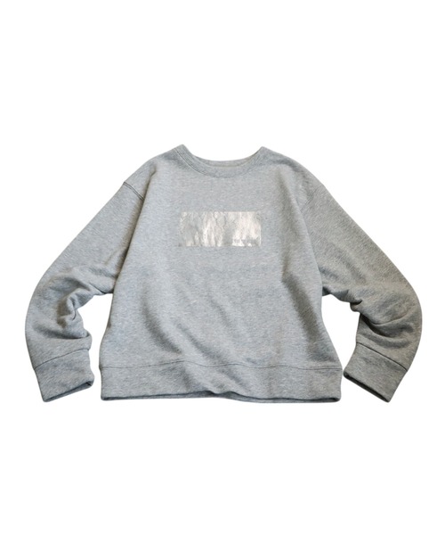 antiqua(アンティカ)の「箔プリント裏毛プルオーバー(スウェット・レディース・グレー/ブラック・ONESIZE)」の10枚目の写真