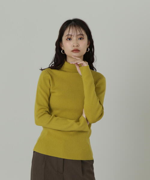 【セール】◆タートルネックスリットリブニット(ニット/セーター)|N.(N. Natural Beauty Basic)(エヌエヌナチュラルビューティーベーシック)