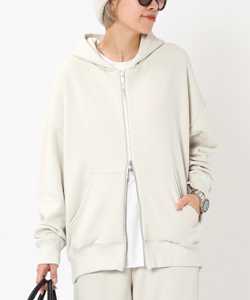 EVERYDAY I LIKE.(エヴリディアイライク)の「NEWウォームジップフーディ(Tシャツ/カットソー・レディース・ブラック/グレー/ホワイト・FREE)」の2枚目の写真