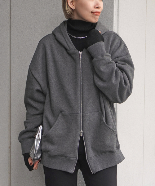 EVERYDAY I LIKE.(エヴリディアイライク)の「NEWウォームジップフーディ(Tシャツ/カットソー・レディース・ブラック/グレー/ホワイト・FREE)」の17枚目の写真