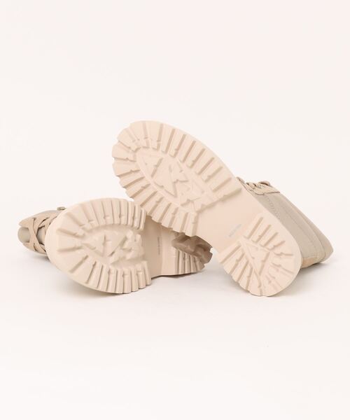 PUPE（プーペ）の「PUPE/プーペ レースアップブーツ【1100】（ブーツ・レディース・ベージュ/ブラック・39/36/38/35/37）」の4枚目の写真